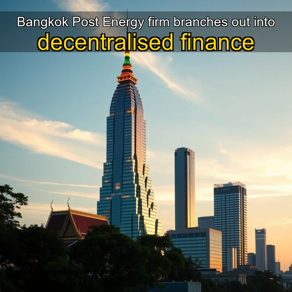 Artistic representation for Bangkok Post Energy firm branches out into decentralised finance
