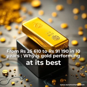 Artistic representation for From Rs 25 610 to Rs 91 190 in 10 years : Why is gold performing at its best