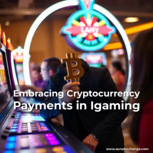 Artistic representation for Embracing Cryptocurrency Payments in Igaming