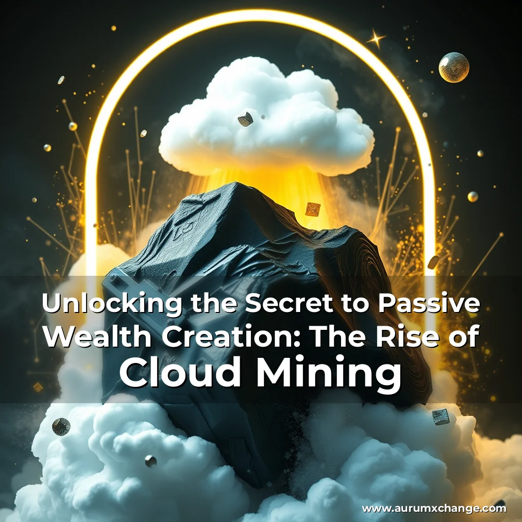 Artistic representation for Unlocking the Secret to Passive Wealth Creation: The Rise of Cloud Mining