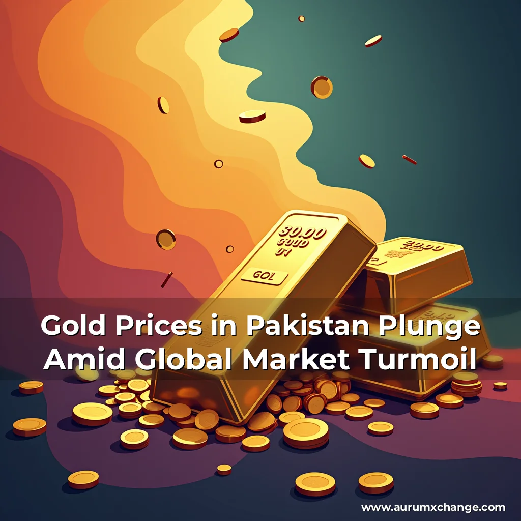 Artistic representation for Gold Prices in Pakistan Plunge Amid Global Market Turmoil