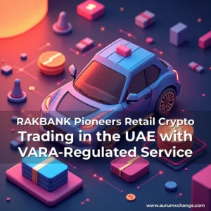 Artistic representation for RAKBANK Pioneers Retail Crypto Trading in the UAE with VARA-Regulated Service