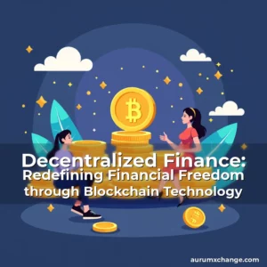 Artistic representation for Decentralized Finance: Redefining Financial Freedom through Blockchain Technology